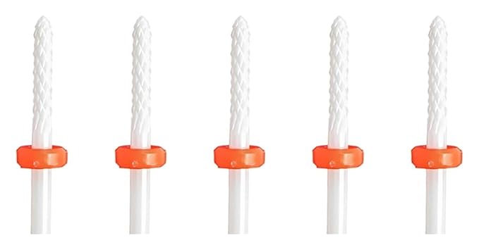 WWJN 5Pc Ceramic Nail Art Drill Bits Rotary Cutter Clean Apparatus for Manicure Nail Milling Machine Accessories Removal Nail Gel Tool