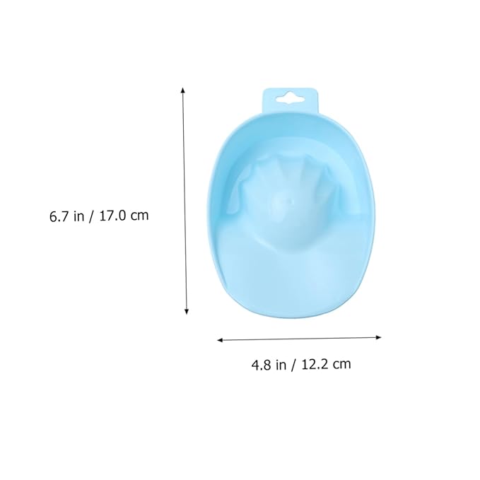 1Pc Rectangular Nail Soaking Bowl for Nail Polish Removal Blue Manicure Care Bowl Care Soaker for Nail Removal and Treatment