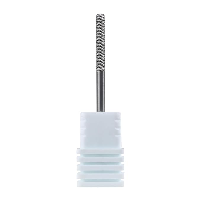 Nail Drill Bit Professional Safety Carbide Nature Nail Buffer Drill Bit 3/32” Cuticle Dead Skin Remover,Nail Prepare Bit Nail Bed File Manicure Two Way Rotate for Home Salon,3XF-Flat