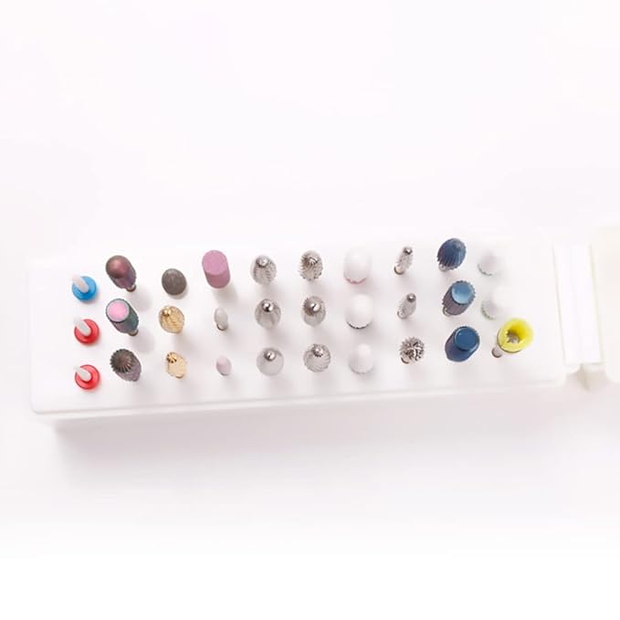 Nail Drill Bits Display Holders Stand 30 Holes Nail Drill Storage Case Container 30 Holes Manicure Tools Nail Drill Accessories