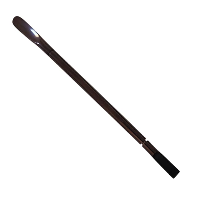 Professional Stainless Steel Cuticle Pusher, Dual-Ended, Matte Black