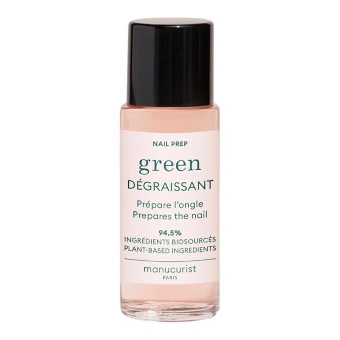 Manucurist Nail Degreaser - Efficient and Bio-Sourced 94,5% - Extend the wear of Nail Polish Green™ - Compatible System Green - Nail Care - Nail Cleaner - 1 fl oz
