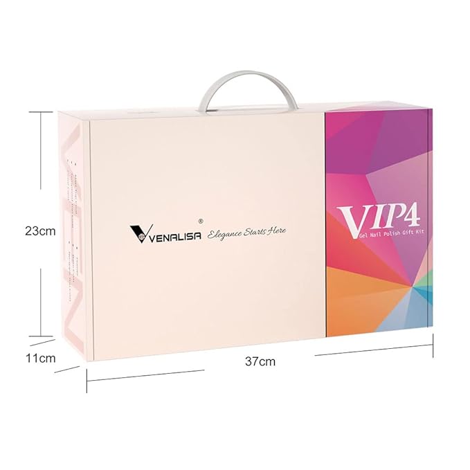 VENALISA VIP4 65PCS Gel Nail Polish Set, 60 Colors 7.5ML White Black Pink Nude Gel Polish Colors Nail Art Starter Kit