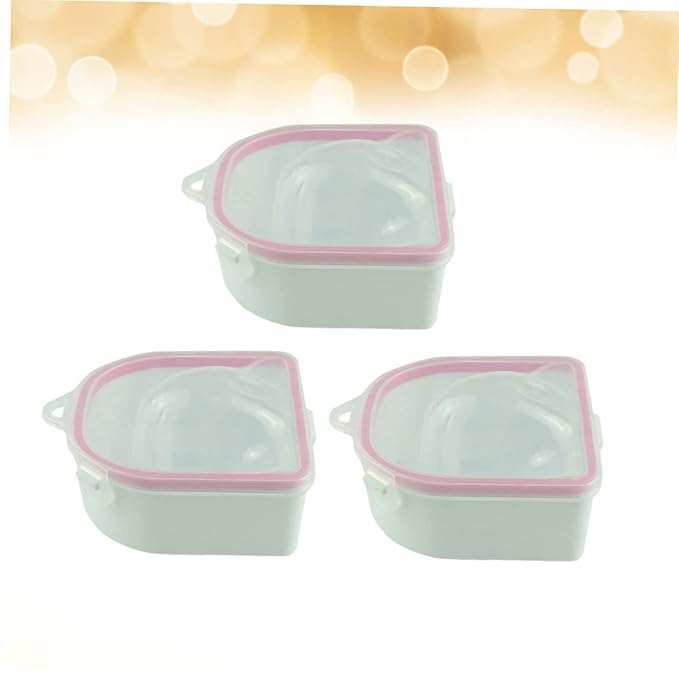 Nail Art Manicure Soak Bowl 3 Pack Softening Nail Polish Remover Bowl Perfect for Salon or Home Use