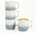 8 oz Stackable Coffee Mugs Set of 4, Ceramic Coffee Mug Cappuccino Cups | by Seworlan