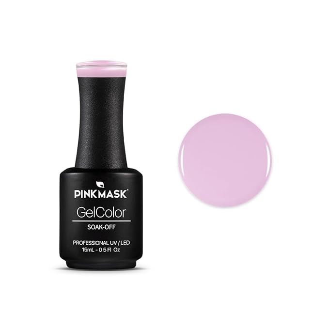 PINK MASK Gel Color Nail Polish Sakura - Haru Col. 15ml / o.5 oz - UV/LED Gel Polish, Non Wipe, Long Lasting, Soak Off Formula
