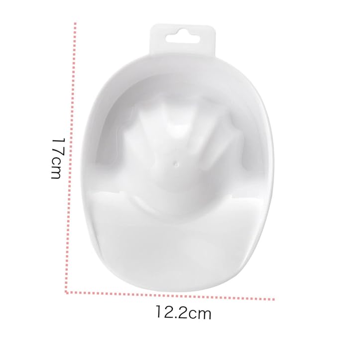 1pc Single-layer Nail Care Bowl Rectangular Soaking Bowl for Nail Art and Cuticle Treatment Manicure Tool White