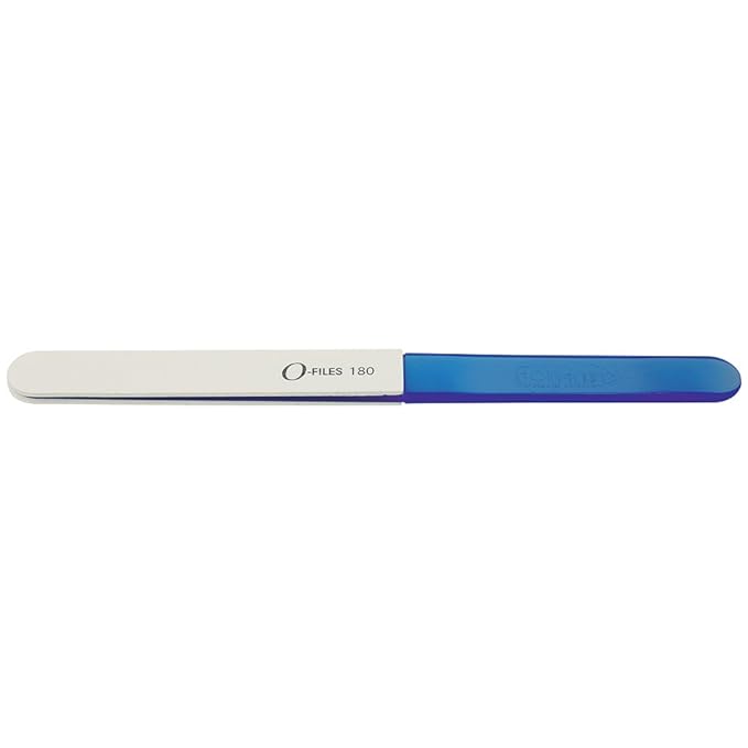 ForPro Professional Collection O-Files File Handles for O-Files Replaceable File System, Blue, Double-Sided Manicure Nail File Handles, 7.2” L x .63” W, 6-Count