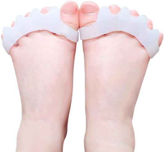 2 Pair Bunion Cushion Toe Separators for kids, Bunion Toe Spacers with Separator for Big Toe, Silicone Toe Spacer Crooked Toes Gel Shield for Relieve Foot Pain Hammer Toes Straightener Overlapping Toe