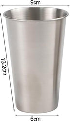 Stainless Steel Camping Mug Set, Lightweight Handleless Travel Coffee Cup - Image 2