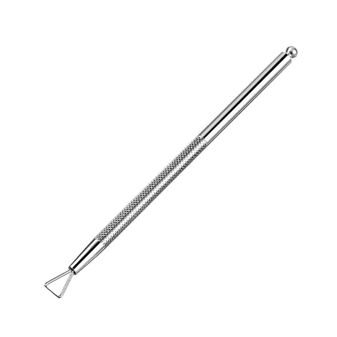 2PCS, Stainless Steel Cuticle Pushers, Triangle Cuticle Peeler Scrapers,Nail Art Gel Polish Remover Tools, Manicure Pedicure Cleaner Tools for Fingernail Toenail Cuticle