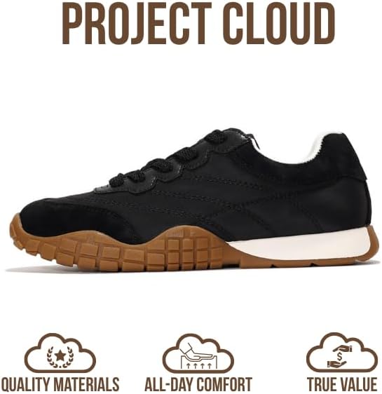 Project Cloud Sneakers for Women - Lightweight with Memory Foam Insole Womens Sneakers - Walking Shoes Women Footwear - Womens Shoes (Donna Hitop)