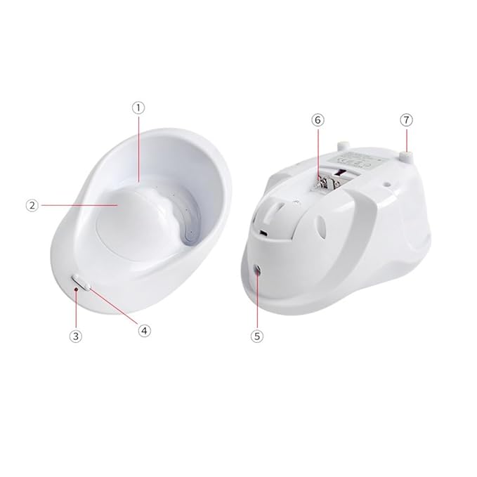Healifty Electric Nail Bubble Spa Hand Bowl for Manicure and Polish Soak off with Massage Function 8.07X5.7X3.54 Inches for Home and Salon Use