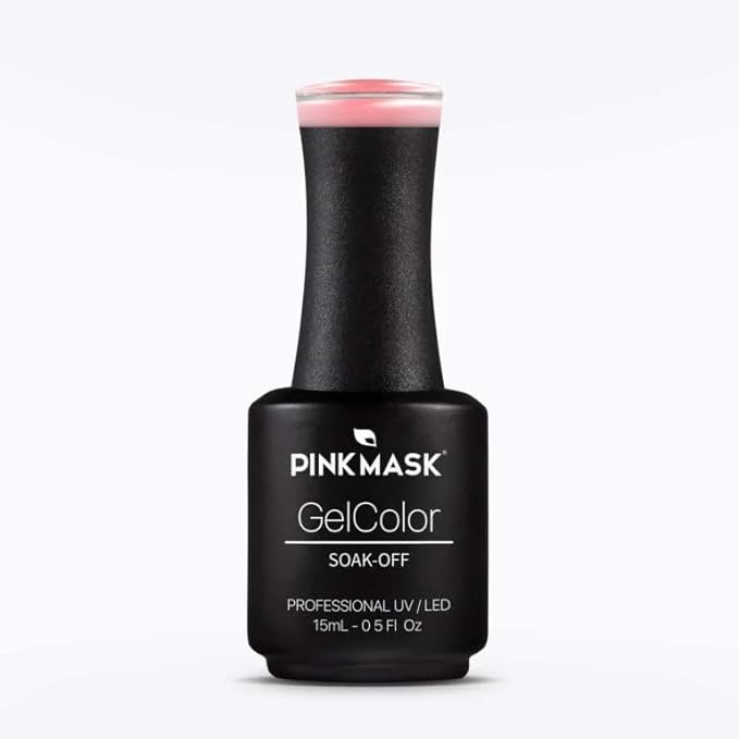 PINK MASK Gel Color Nail Polish Baby Milk 15ml / o.5 oz - UV/LED Gel Polish, Non Wipe, Long Lasting, Soak Off Formula