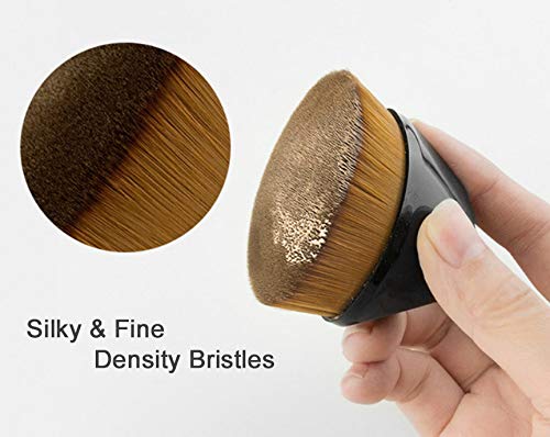 Foundation Makeup Brush Fast Flawless Application Blusher Liquid Cream Powder Cosmetic Body Blending Tool, Black