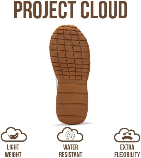 Project Cloud Sneakers for Women - Lightweight with Memory Foam Insole Womens Sneakers - Walking Shoes Women Footwear - Womens Shoes (Donna Hitop)