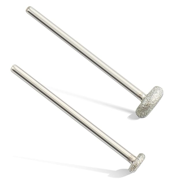 QUNZHAO 2Pcs Diamond Nail Drill Bits Carbide Cuticle Remover Bit for Under Nail Dead Skin Cleaning Cuticle Remove Nail Art Design Manicure(02 set)