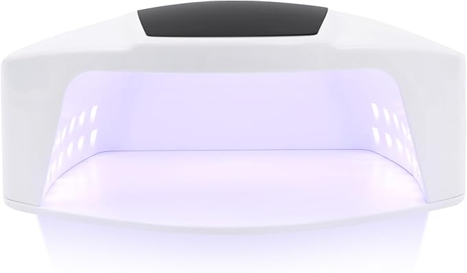Cordless Nail Lamp with 4 Timers & Portable Handle LCD Display Professional Quick Dry Gel Polish Curing Lamp 96W Rechargeable Light Cures All Gels 48 Beads for Salon, Home