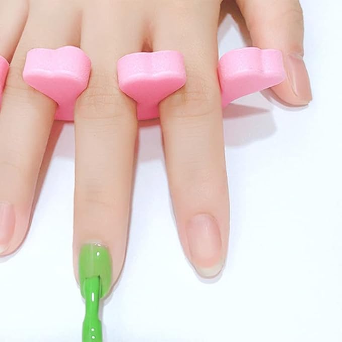 100PCS Sponge Toe Separator, Soft Toe Spreader Nail Art Finger Separator Divider Spacer Manicure Pedicure Tool for Nail Polish Salon Supplies (Pink)