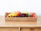 Hand-Woven Rattan Rectangular Serving Tray - Image 6