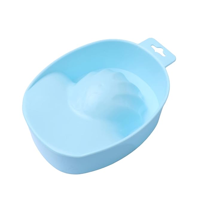 1pc Rectangular Nail Care Soaking Bowl for Manicure Nail Art Bowl for Cuticle Treatment Suitable for Home and Salon Use Blue