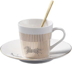 Mirror Cups and Saucers, Mirror Reflection coffee mug, Ceramic Coffee Mug - Image 2