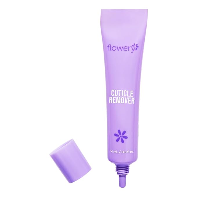 Flowery Cuticle Remover, 2-in-1 Treatment, Softens and Removes Dead Skin Cells, 0.5 Ounce, 1-pack