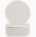ABenkle Woven Coasters for Drinks Set of 6, Boho Absorbent Drinking Coaster by ABenkle