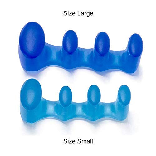 Toe Spreaders, Toe Stretcher & Toe Spacers. ToePal For Yoga. Instant Relief for Toes, Bunion Relief, Hammer Toes, 1 pair - Small Blue