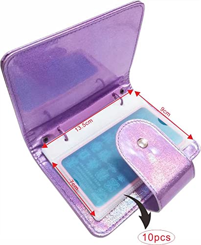 DRDS 20 Slots Nail Art Stamp Plate Holder Stamping Plates Storage Bag Cases Rainbow Practical Empty Rectangle Plates Big Size 6.0X12.0CM Organizers