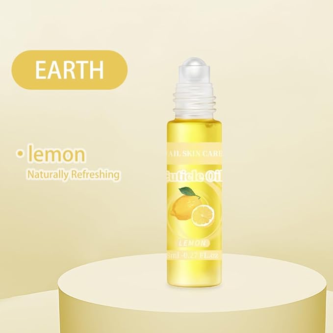 Roll on Cuticle Oil Nourishing Cuticle Oil for Nails Hydrating and Cuticles Moisturizing Nail Care Products(lemon)