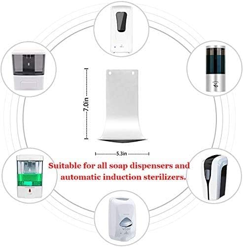 4PCS Drip Tray for Wall Mounted Dispenser, Prevent Dripping and Spraying, Dispenser Stand, Detergent Cup Holder (White)