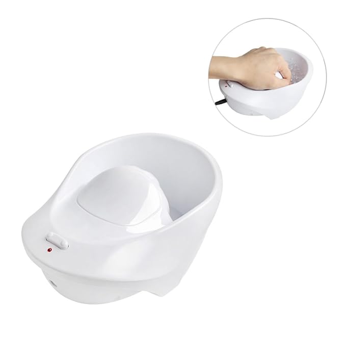 Electric Nail Soaking Bowl Nail Spa Machine Manicure Bowl for Hands Battery Operated
