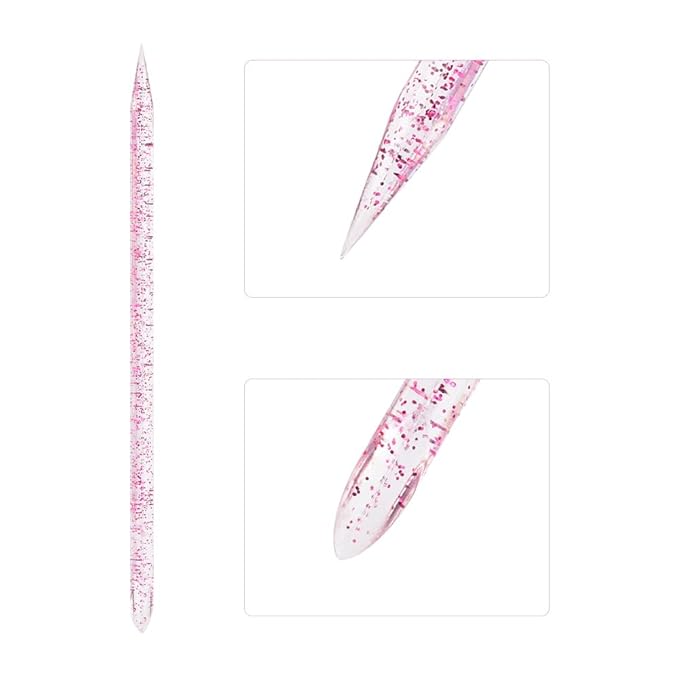Nail Soaking Bowl Set 2PCS Nail Soak Off Bowl with 5PCS Acrylic Sticks Nail Cuticle Pusher Manicure Remover Tool Kit (7, Pink)