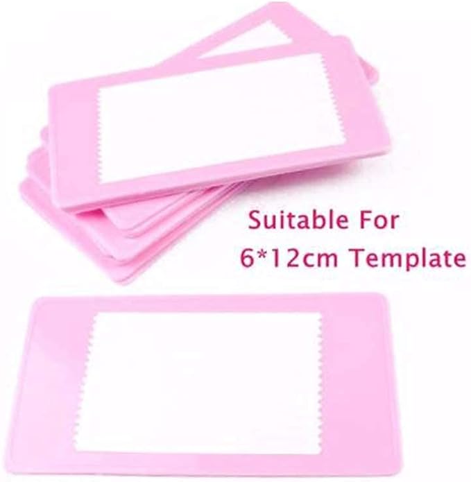 15pcs 12X6cm Nail Art Soft Stamping Protective Pink Color Stamper Rectangel Stamp Holder