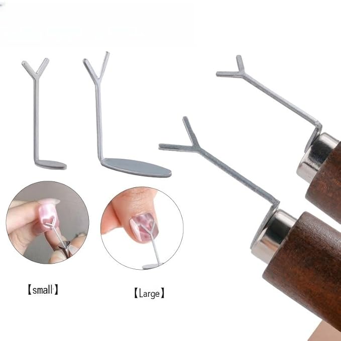 4 PCS Heart Cat Eye Magnet Set – Magnetic Nail Art Tool for Stunning Heart-Shaped Designs, Y-Shaped Guide, DIY Manicure Kit for Cat Eye Gel Polish