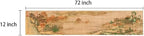 Asian Style Bamboo Table Runner, Ancient Chinese Paintings Zen Table Mat - Image 5