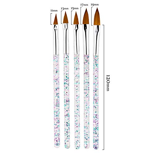 Artdone 31pcs Nail Art Brushes, Nail Art Tool Set, Dotting Tools, Dust Brush,Striping Brushes for Long Lines, Drawing Pen For Gel Polish Design supply
