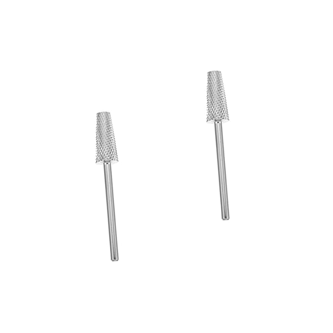 minkissy 2pcs Nail Art Polishing Grinding Head Tungsten Carbide Nail Bits for Manicure Supplies Compact for Home and Salon Use for Grinding Shaping and Removing Dead Skin
