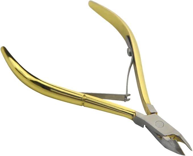 4-Piece Cuticle Trimmer Set - Stainless Steel Cuticle Nipper, Remover & Cutter - Gold