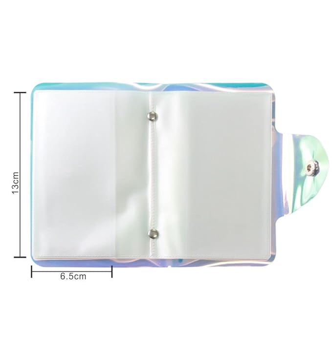 VNC 20 Slots Stamping Nail Art Light Blue Nail Art Stamp Plate Collection PVC Clear Color Image Plate Organizer for 6X12cm Size Stamping Plate Collection