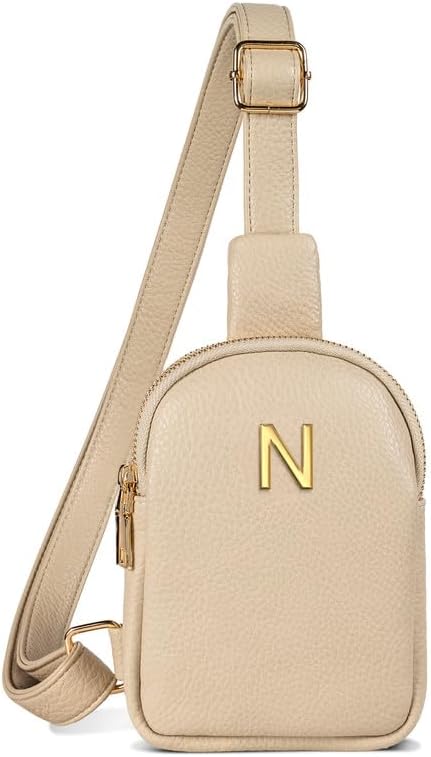 Gifts for Teen Girls Women, Initial Cross Body Fanny Pack for 6-8, 9-12, 13-19 Year Old Teen Girls, Cute Sling Purse, Travel Crossbody Bags, Tween Girls Trendy Stuff for Daughter Granddaughter