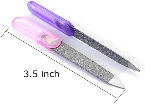 (8 Pack) 3.5 inch Stainless Steel Metal Nail File for Fingernails, Toenails, Scraping, Strengthening, Finger Manicure File