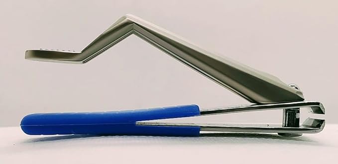 Nail Clippers for Men, Fingernails, Premium Stainless Steel, Ultra Sharp Curved Edge, Wide Jaw, Ergonomic, Thumb Rest for Comfort, Special Needs, Arthritis Friendly, Blue