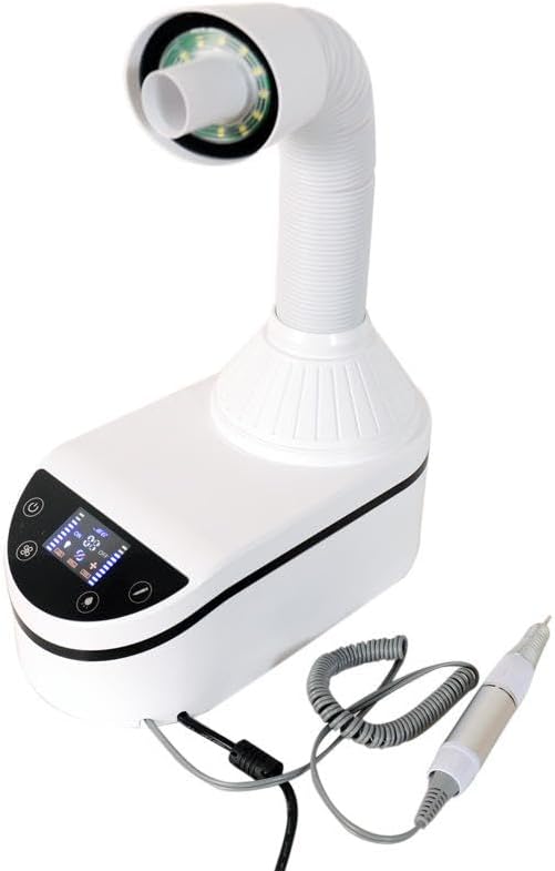 3 in 1 Nail Vacuum Cleaner Dust Collector Table for Nails 230W Filter Nail Dust Desktop Manicure Tools (Vacuum Cleaner+Nail Drill Pen)