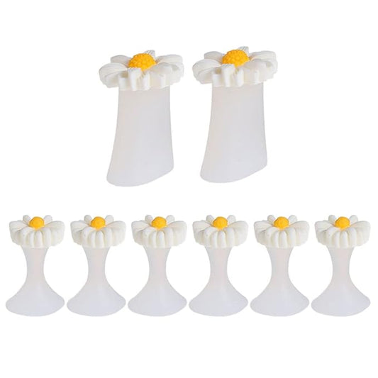 Beaupretty Toe Separator Bunion Corrector 8 Pieces Nail Polish Guards Nail Polish Protector Silicone Flower Shape Toe Spacers Divider Toe Spreader Pedicure Tools Toe Separator Bunion Corrector