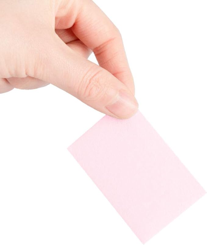 600 Pieces Pink Lint Free Nail Wipes Gel Polish Remover Cotton Pads for Manicure and Nail Art