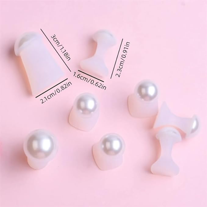 16pcs White Pearl Daisy Toe Separators Silicone for Pedicure Nail Polish Gel Foot Toe Spacers Pedicures Nail Art Tools(8pcs White Pearl+ 8pcs Daisy)