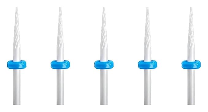 WWJN 5Pc Ceramic Nail Art Drill Bits Rotary Cutter Clean Apparatus for Manicure Nail Milling Machine Accessories Removal Nail Gel Tool
