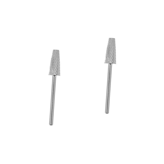 minkissy 2pcs Nail Art Drill Bits Tungsten Carbide Manicure Grinding for Natural and Artificial Nails Compact for Home Salon Use for Beginners and Professionals